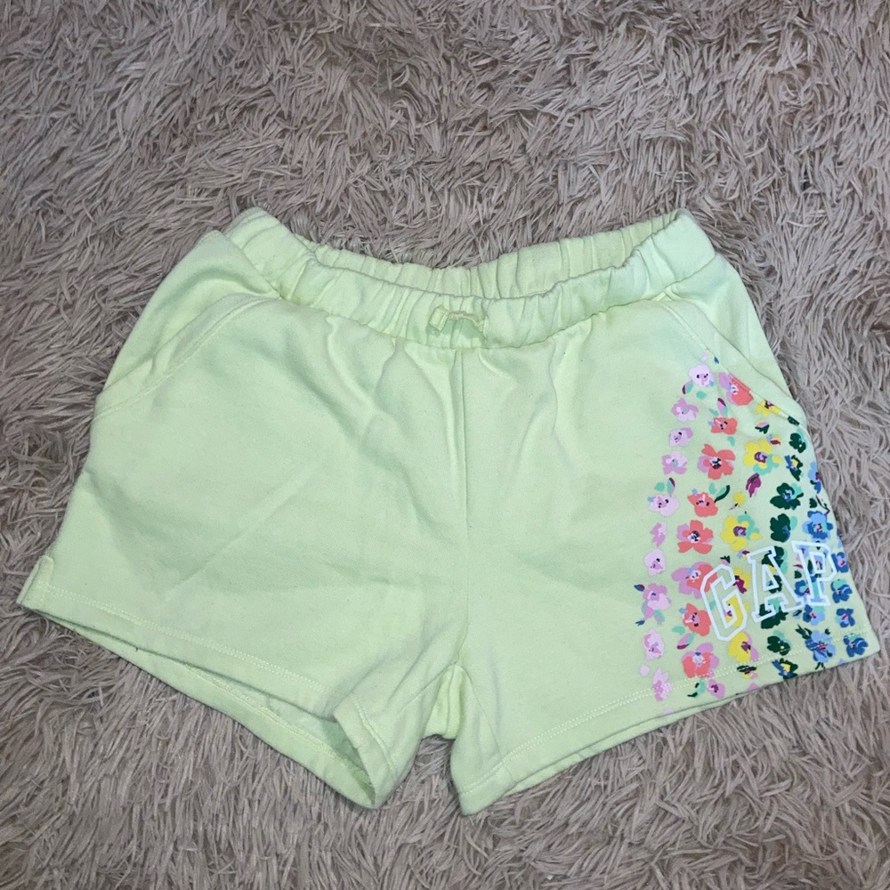 GAP Kids Light Green Floral Shorts